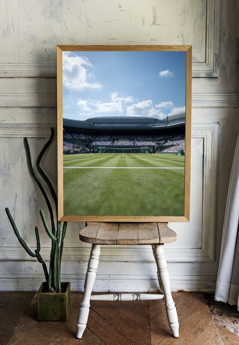Wimbledon Tennis Court — Sports Photography Print. — room view 1
