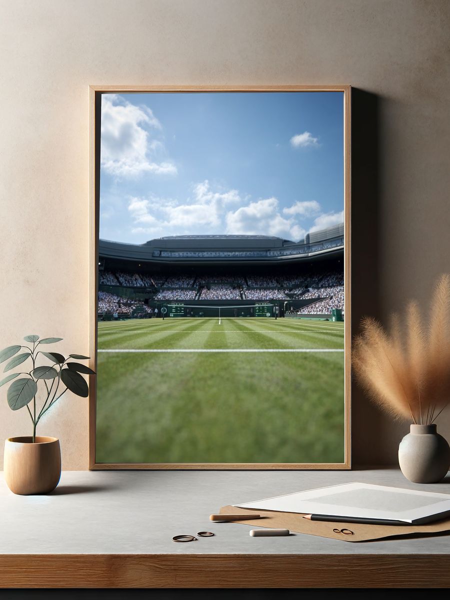 Wimbledon Tennis Court — Sports Photography Print. — room view 2