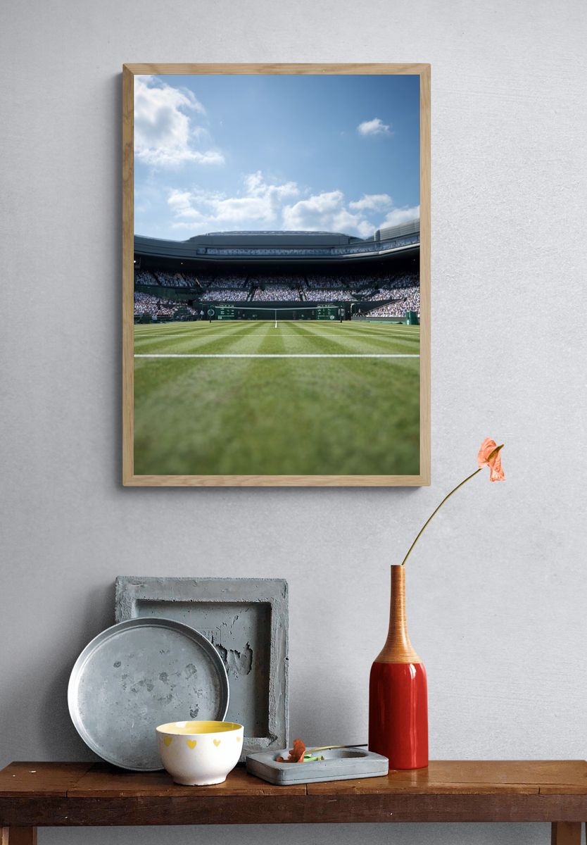 Wimbledon Tennis Court — Sports Photography Print. — room view 3