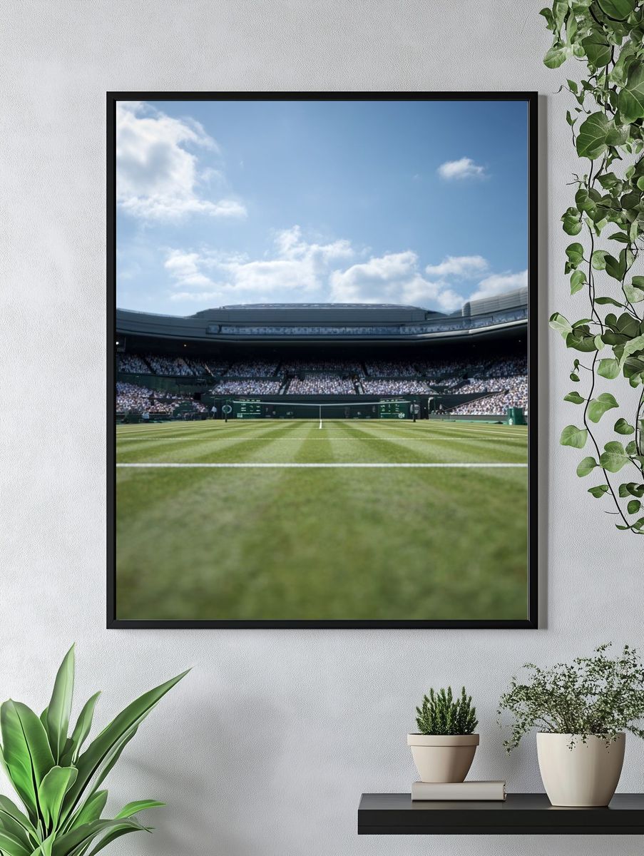 Wimbledon Tennis Court — Sports Photography Print. — room view 4