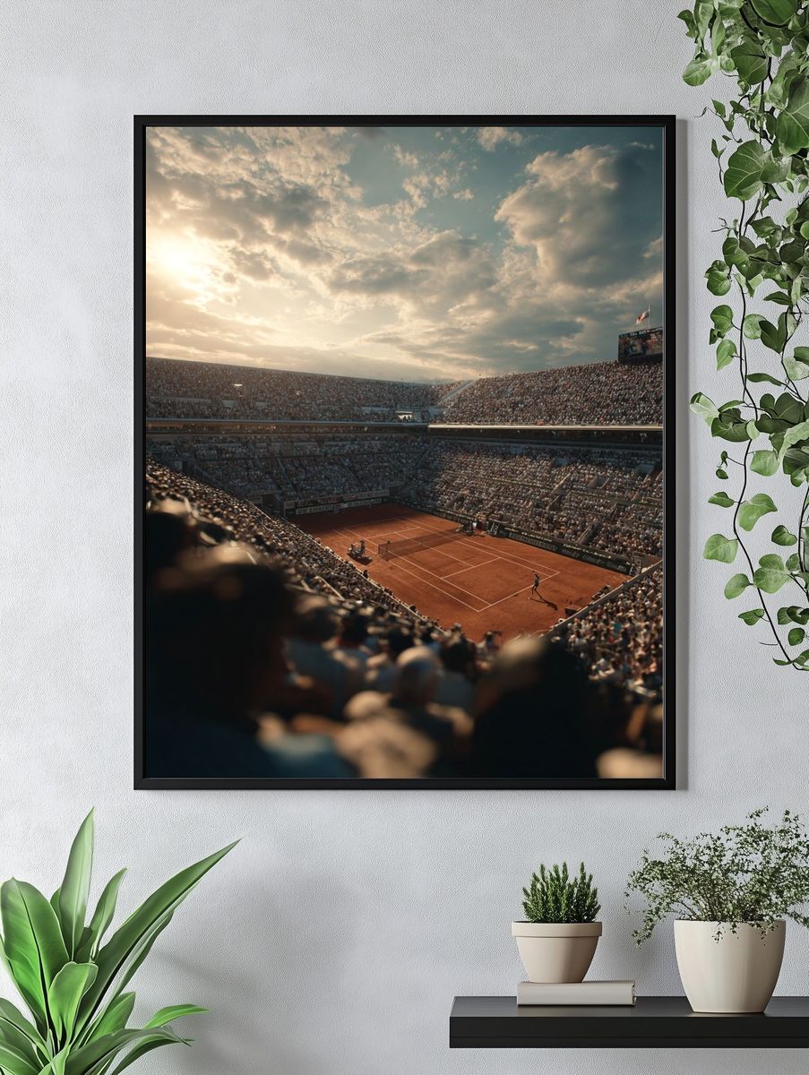 Clay Court Stadium Sunset Poster. — room view 4