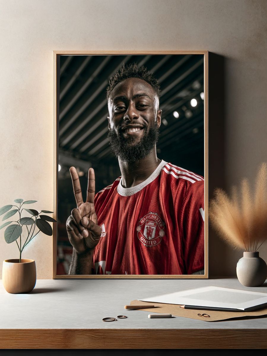 Manchester United Victory Portrait Poster. — room view 2