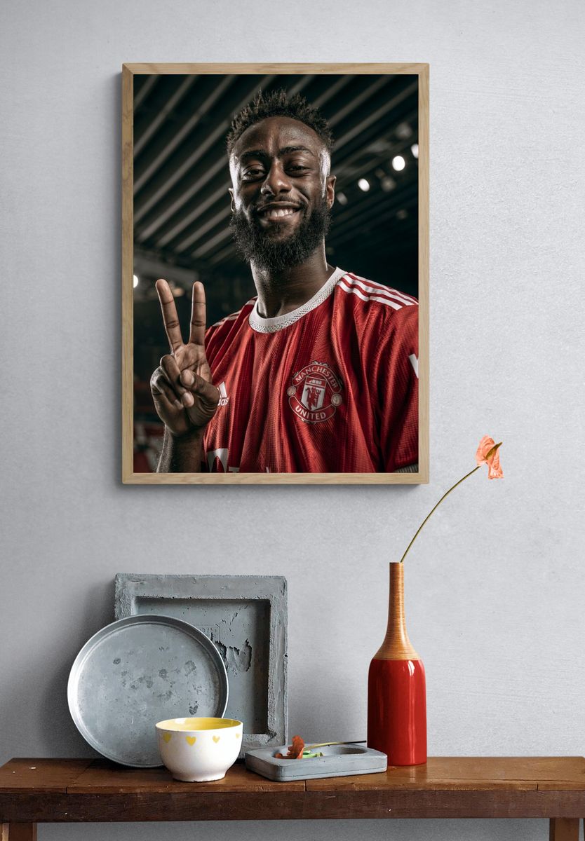Manchester United Victory Portrait Poster. — room view 3