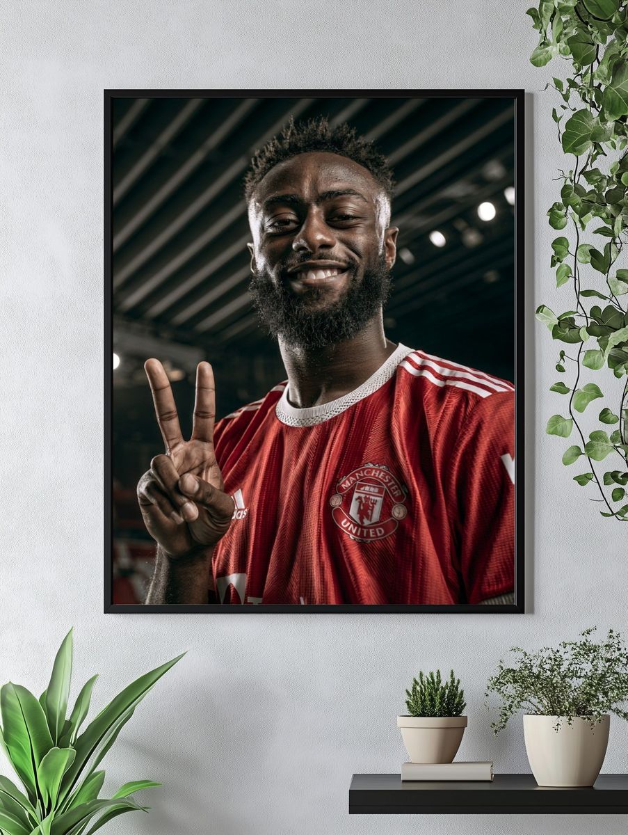 Manchester United Victory Portrait Poster. — room view 4