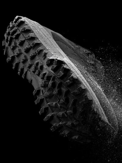 Trail Running Shoe Black-White Poster.