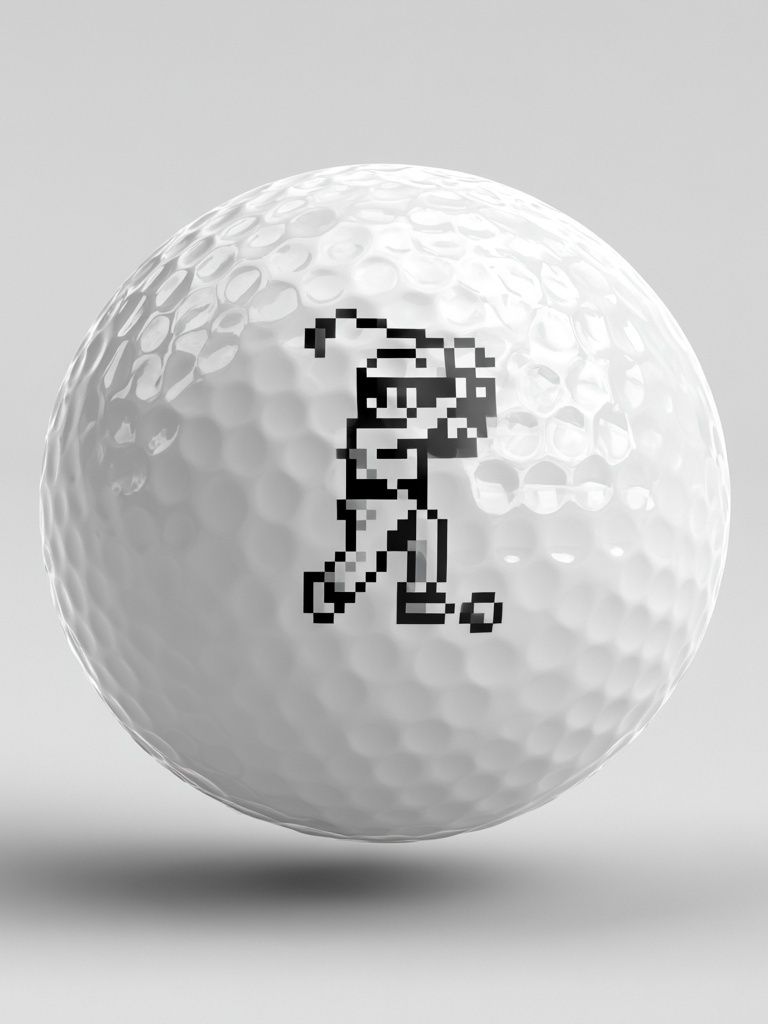 Pixel Golf Ball Poster. poster — sport art
