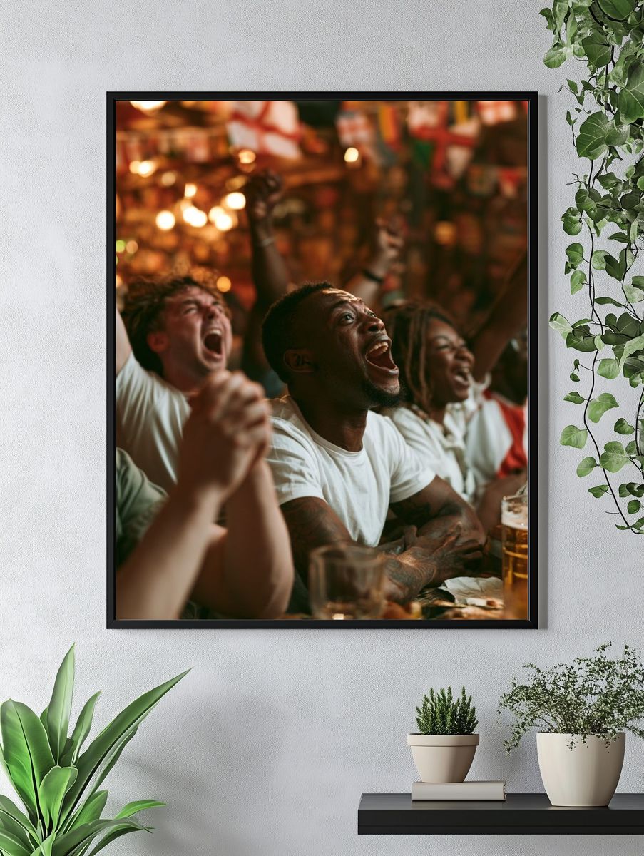 Cheering Crowd Sports Photography Poster. — room view 4