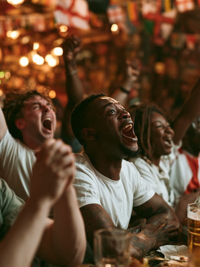 Cheering Crowd Sports Photography Poster.
