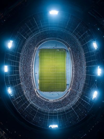 Aerial View of Stadium — Sports Photography Poster. poster