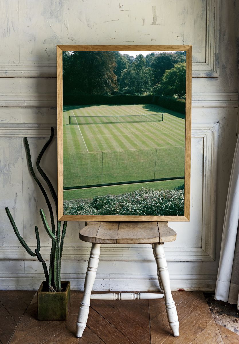 Tennis Court Landscape Photography Poster. room preview