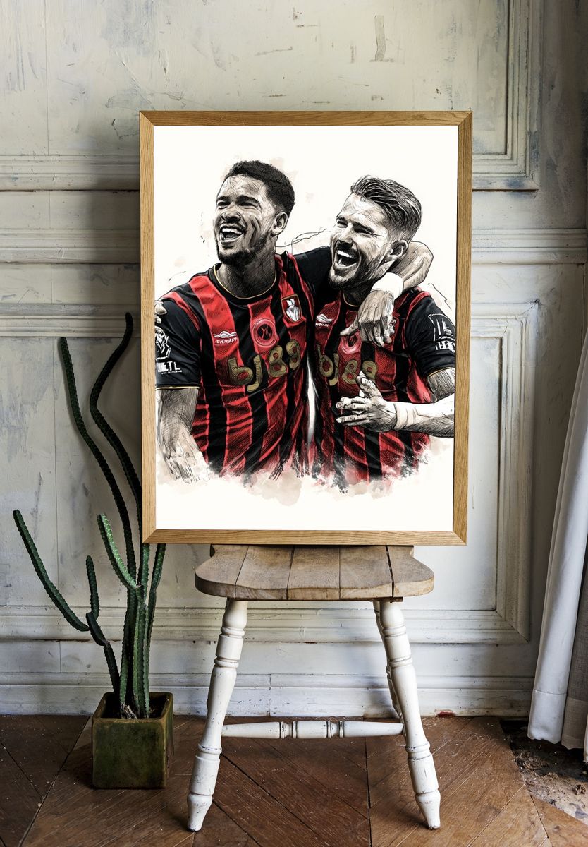 AC Milan Celebration Illustration Poster. room preview