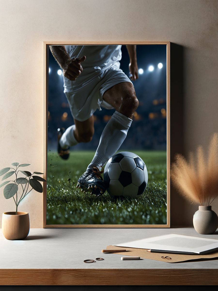 Soccer Action Photography Poster. — room view 2