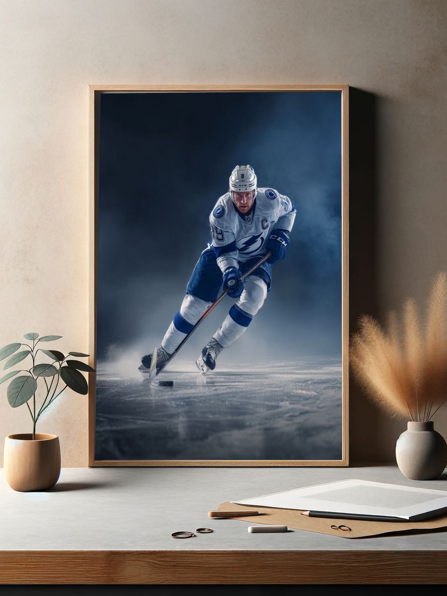 Ice Hockey Action Photography Poster. — room view 2