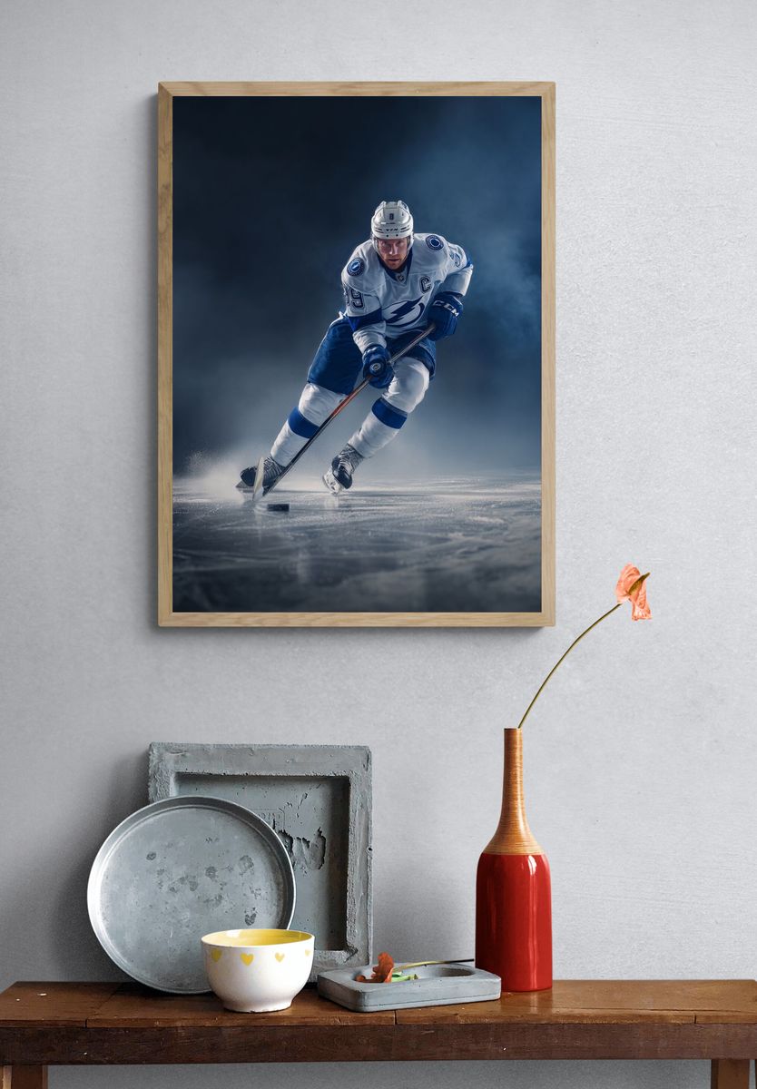 Ice Hockey Action Photography Poster. — room view 3