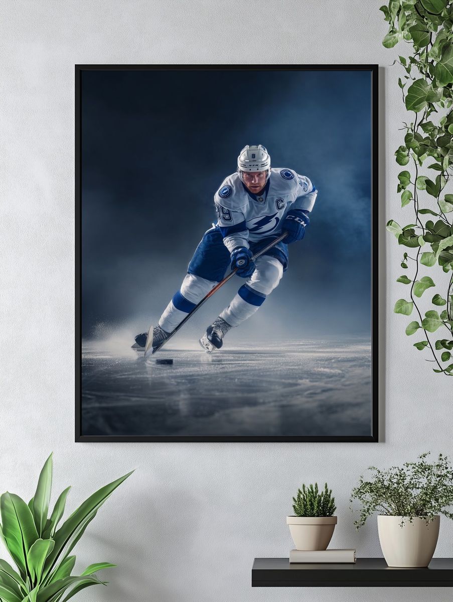 Ice Hockey Action Photography Poster. — room view 4