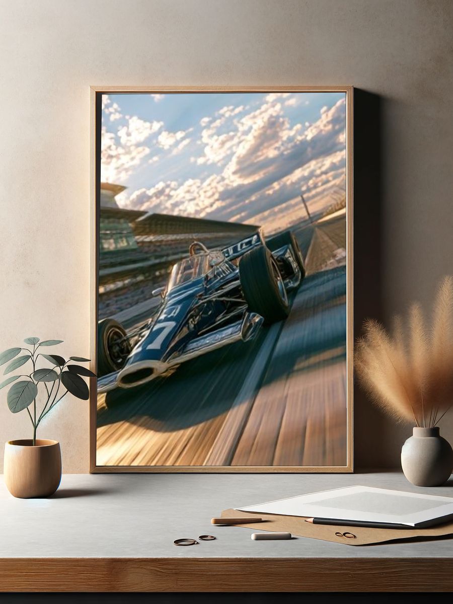 Formula Racing Car Photography Poster. — room view 2