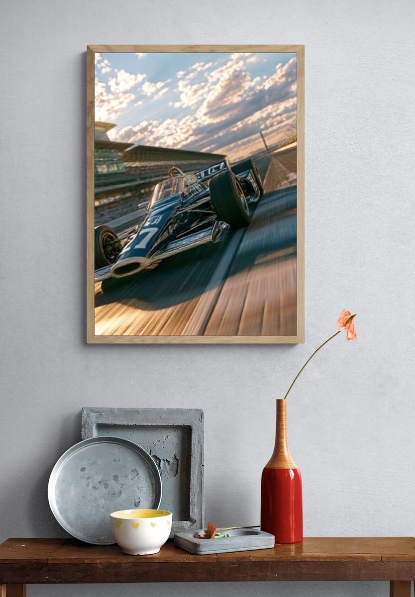 Formula Racing Car Photography Poster. — room view 3