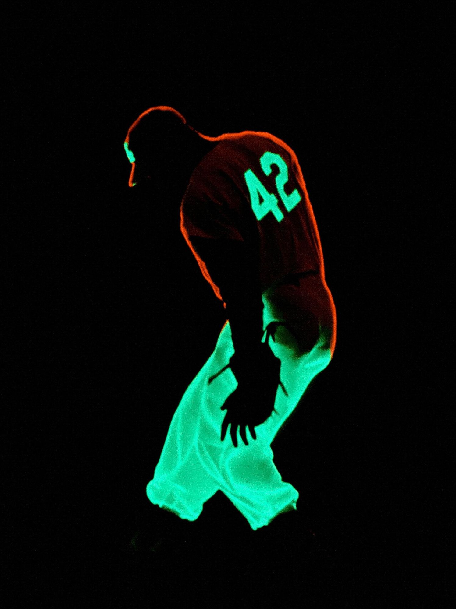 Neon Basketball Player Poster. poster — sport art