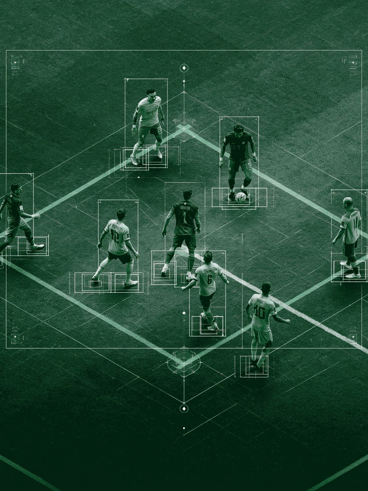 Soccer Tactics Green Poster. poster — sport art