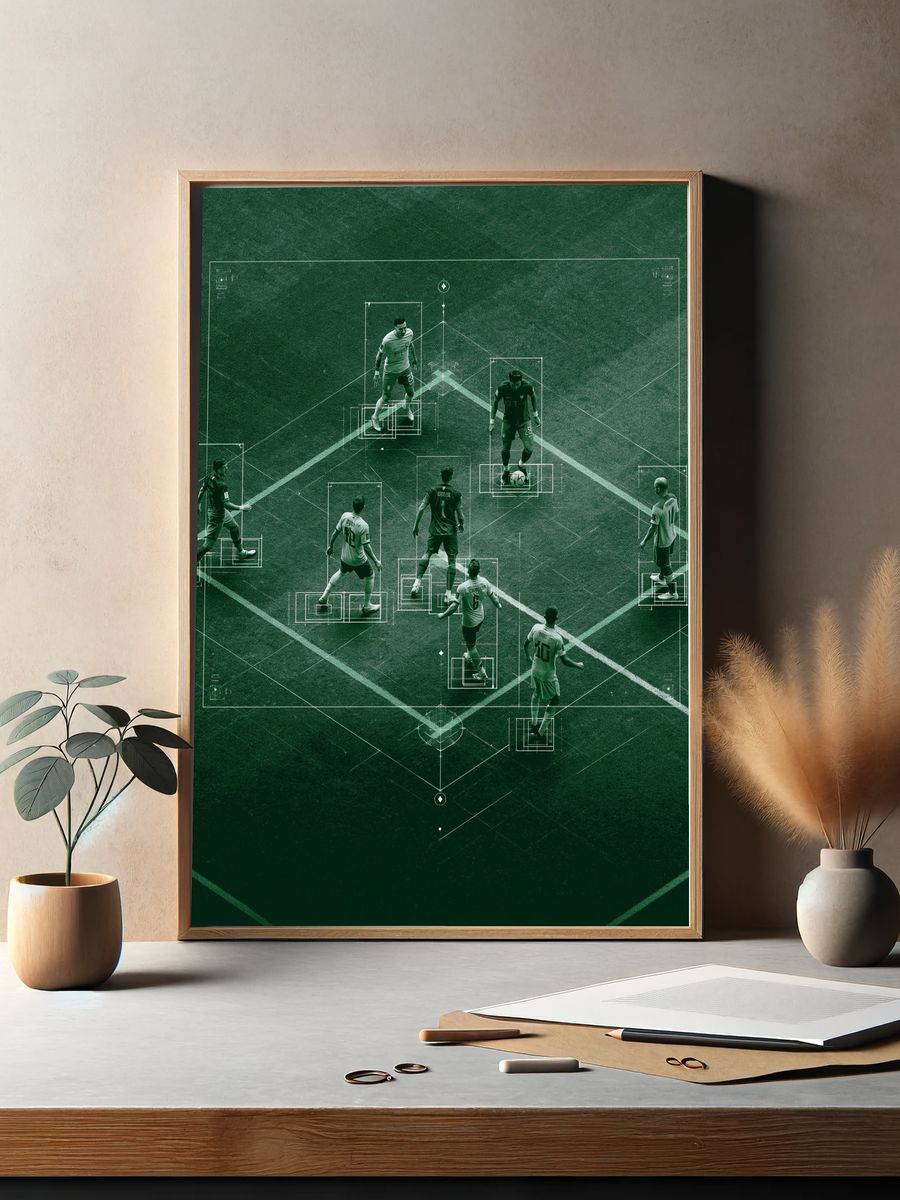 Soccer Tactics Green Poster. — room view 2