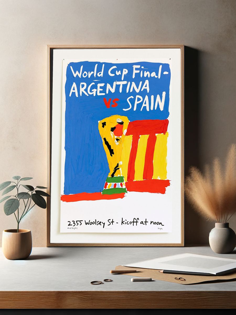 World Cup Final Argentina vs Spain Poster. — room view 2