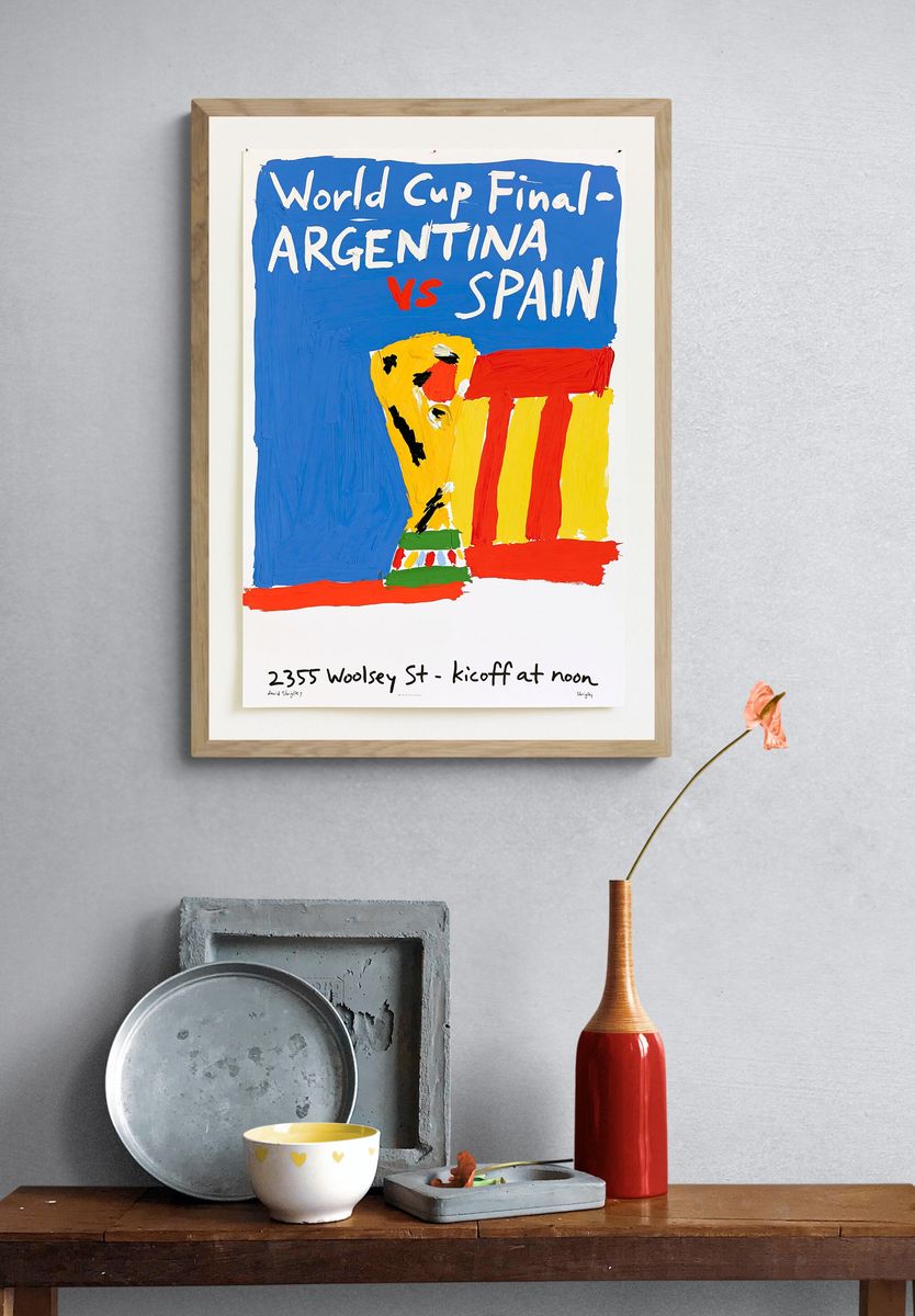 World Cup Final Argentina vs Spain Poster. — room view 3