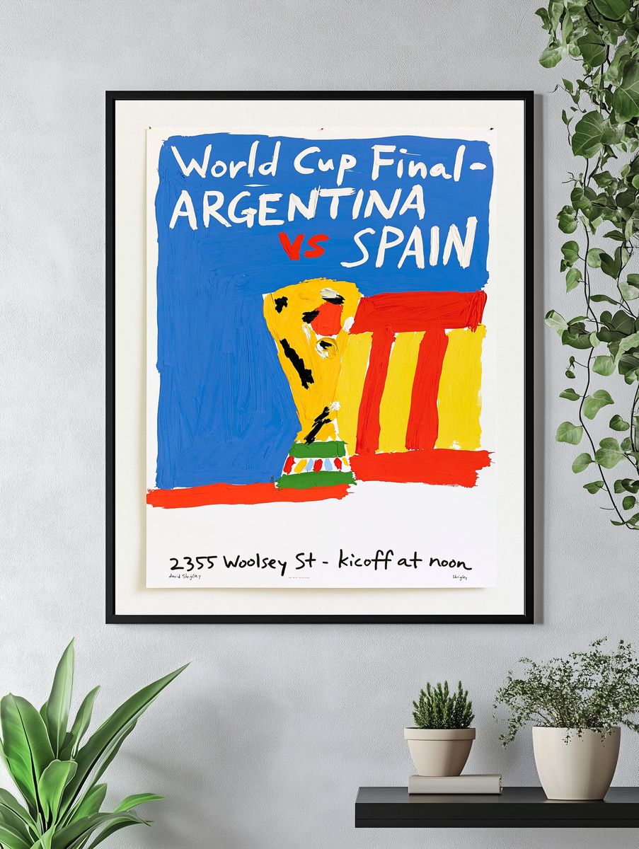World Cup Final Argentina vs Spain Poster. — room view 4