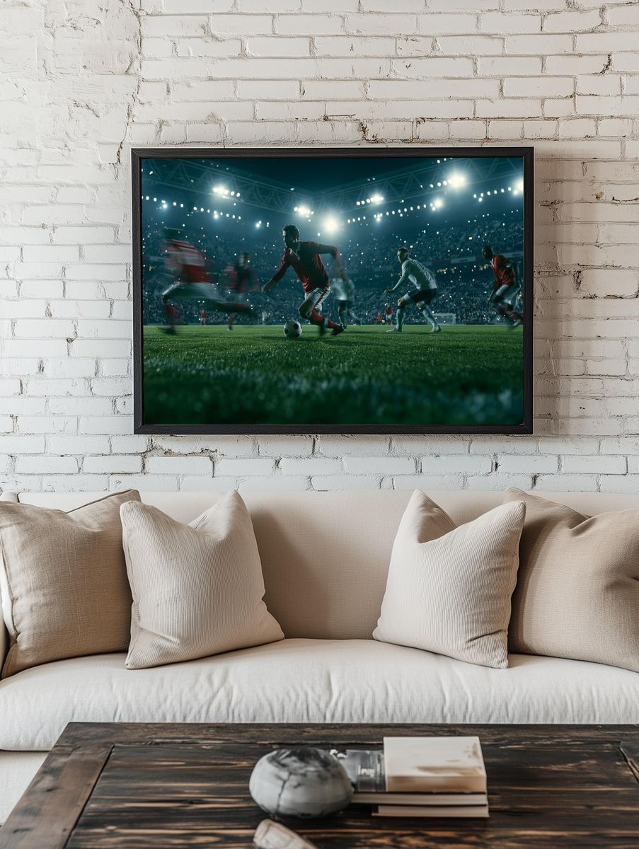 Stadium Soccer Match Photography Poster. room preview