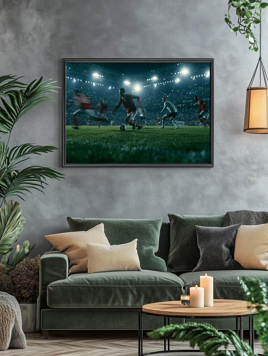Stadium Soccer Match Photography Poster. — room view 4