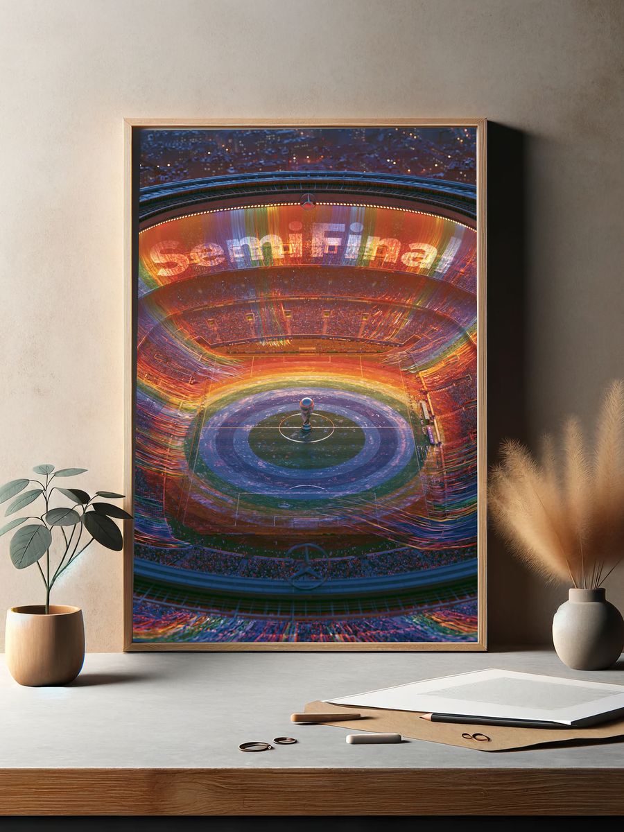 Rainbow Stadium Celebration Poster. — room view 2