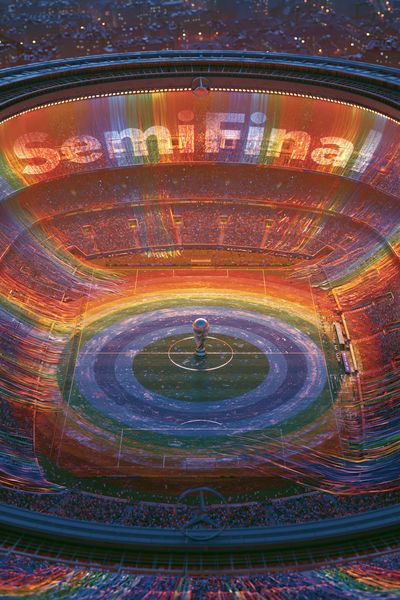 Rainbow Stadium Celebration Poster. poster