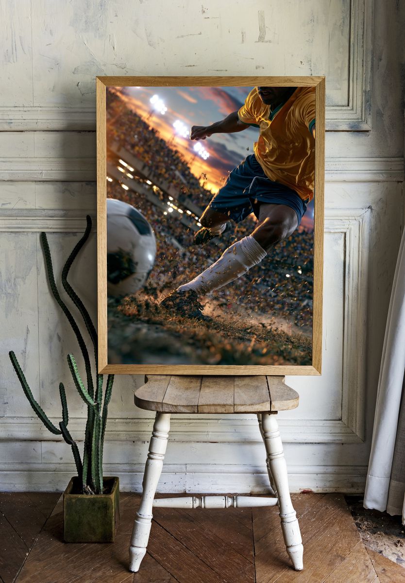 Soccer Kickoff Stadium Photography Poster. room preview