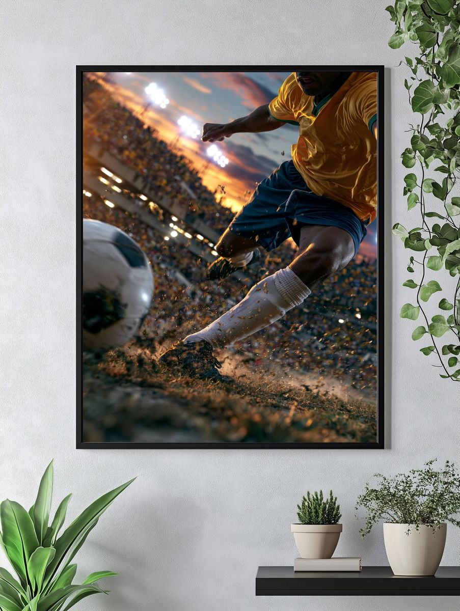 Soccer Kickoff Stadium Photography Poster. — room view 4