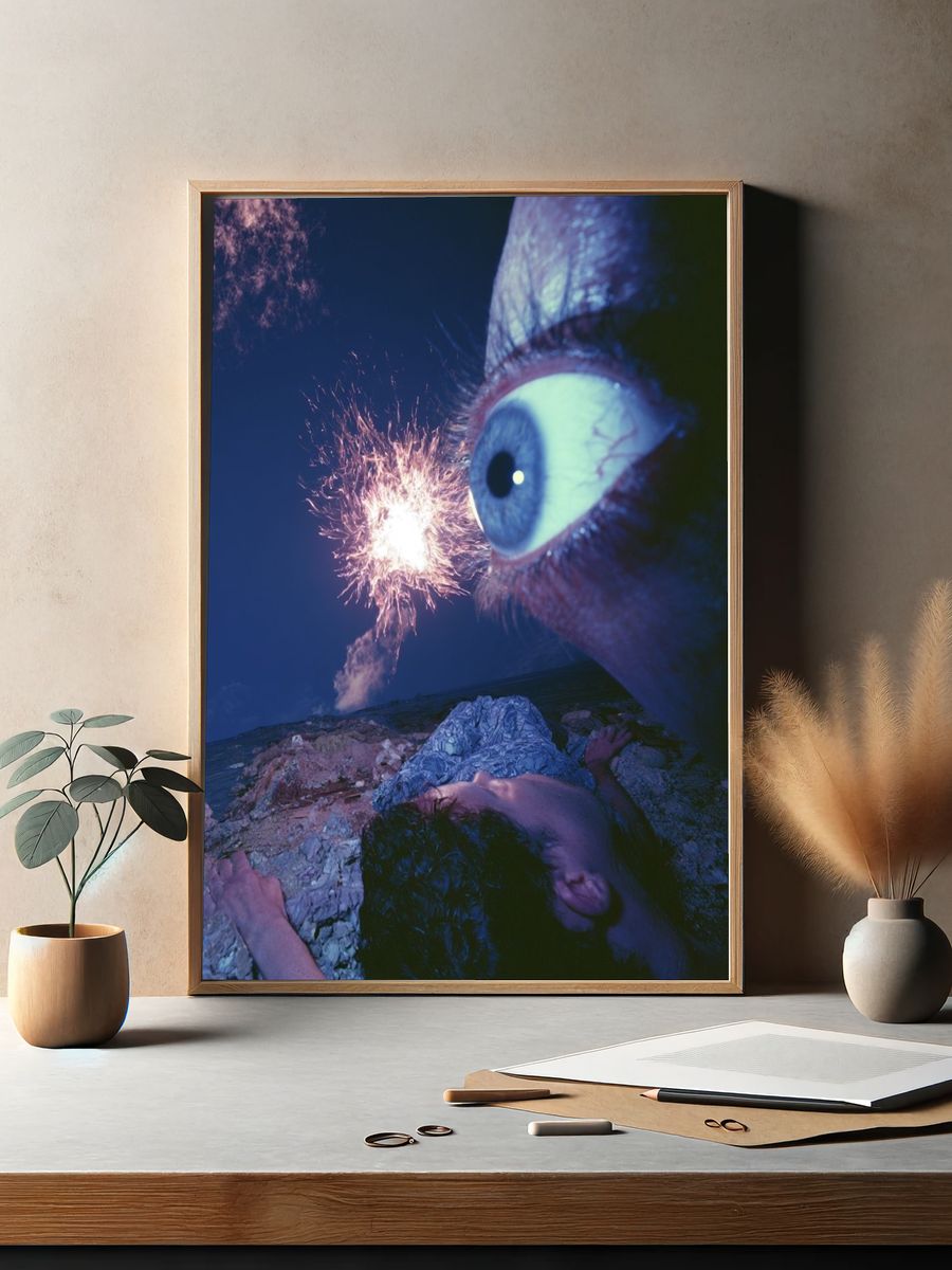 Surreal Eye Explosion Print. — room view 2