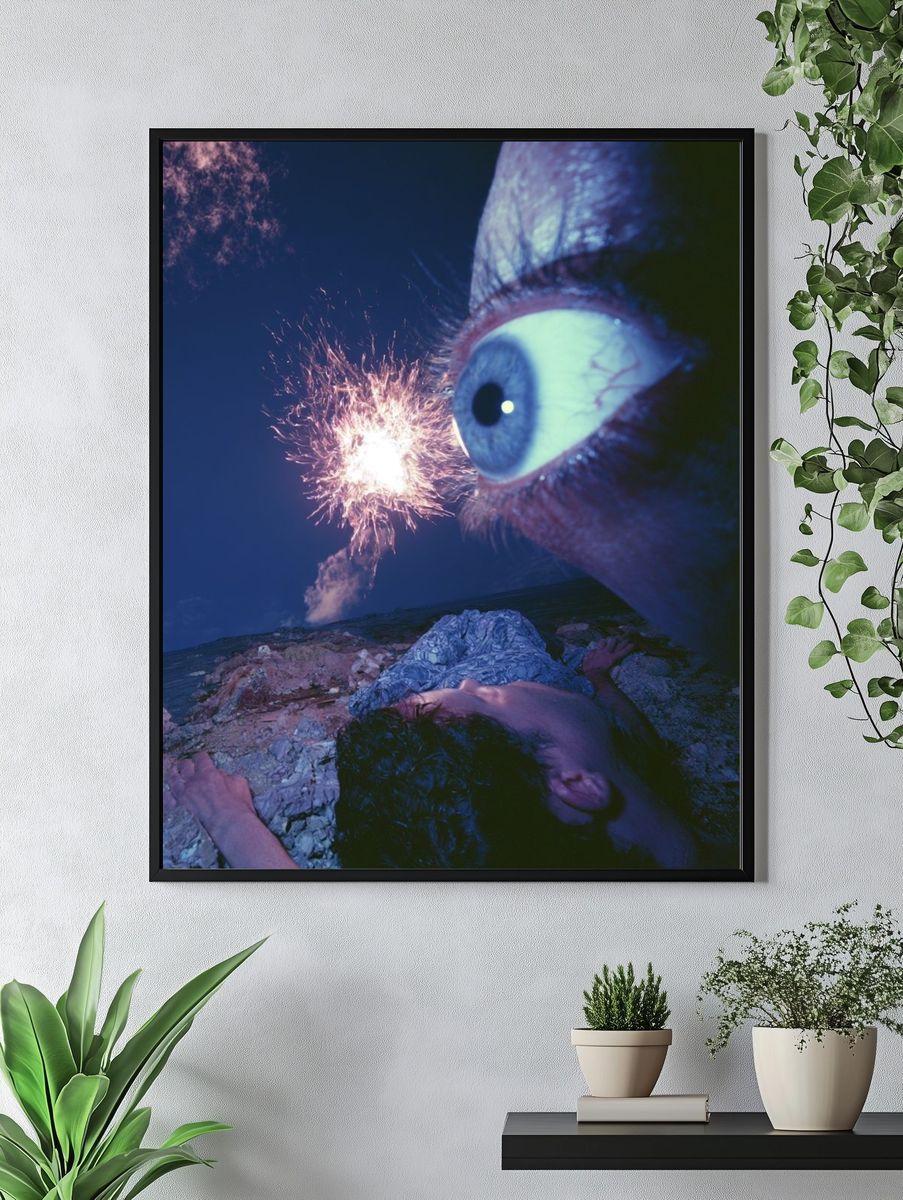 Surreal Eye Explosion Print. — room view 4