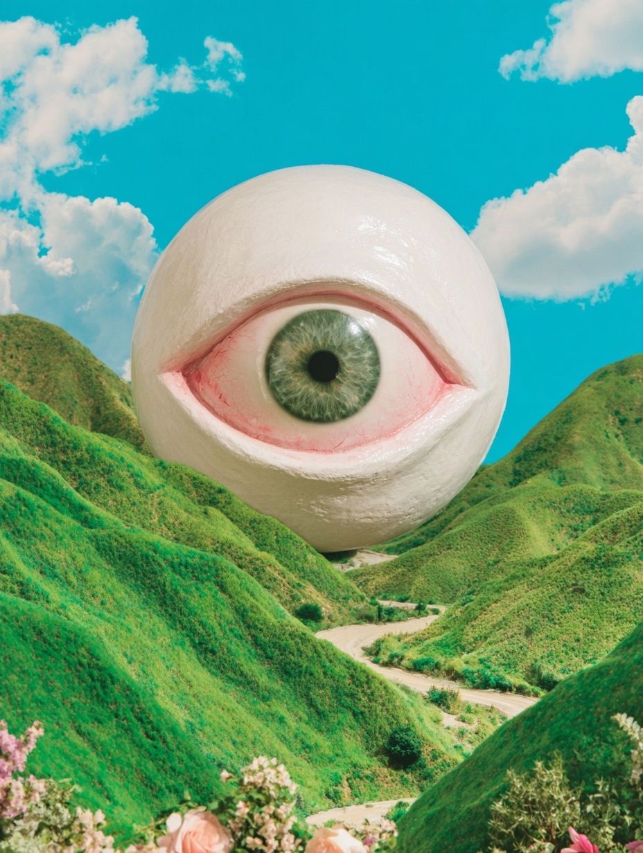 Surreal Eye Landscape Print. poster detail
