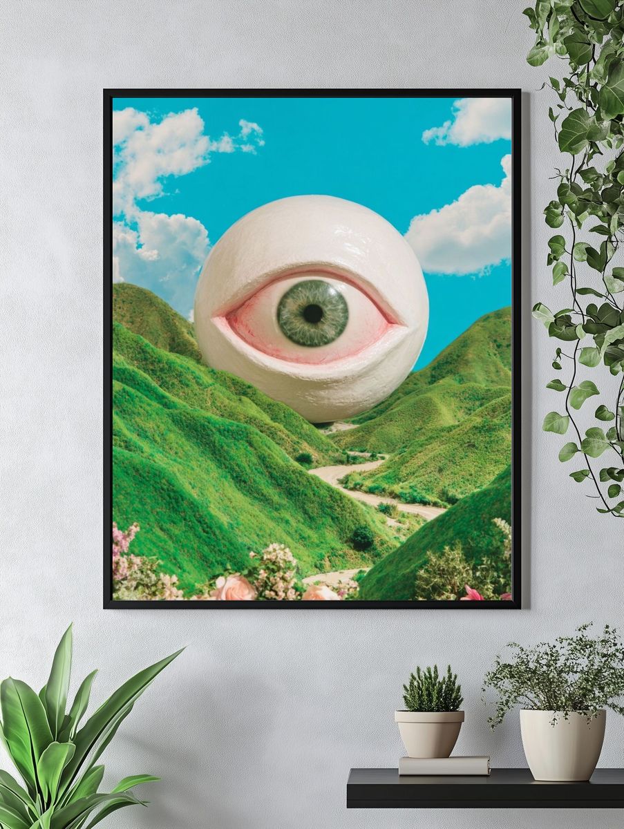 Surreal Eye Landscape Print. — room view 4