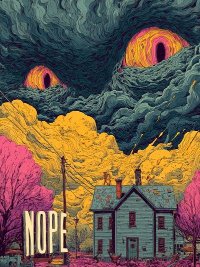 Surreal Nope House Poster. poster