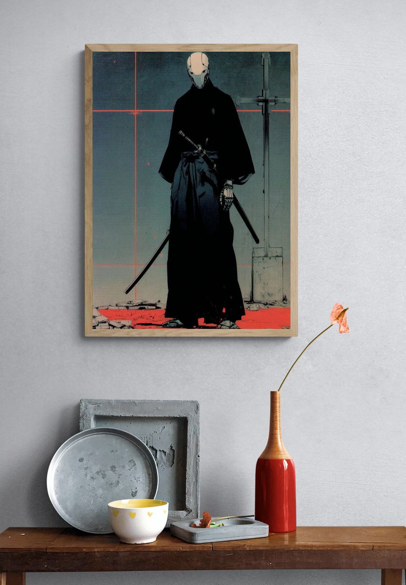 Samurai Robot — Anime Print. — room view 3