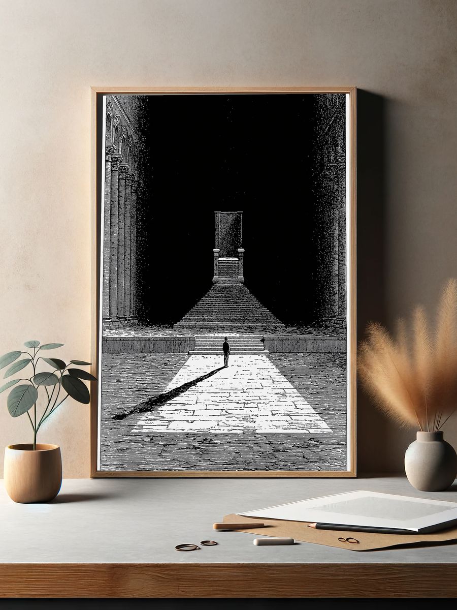 Surreal Throne Hall Print. — room view 2