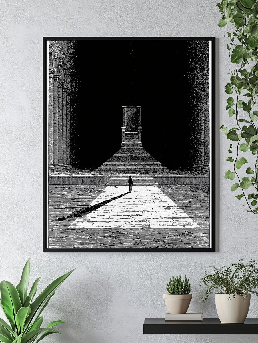Surreal Throne Hall Print. — room view 4