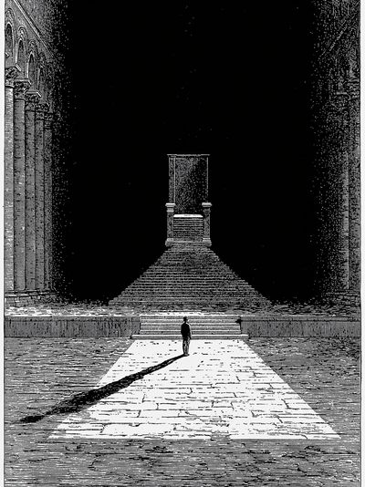 Surreal Throne Hall Print.