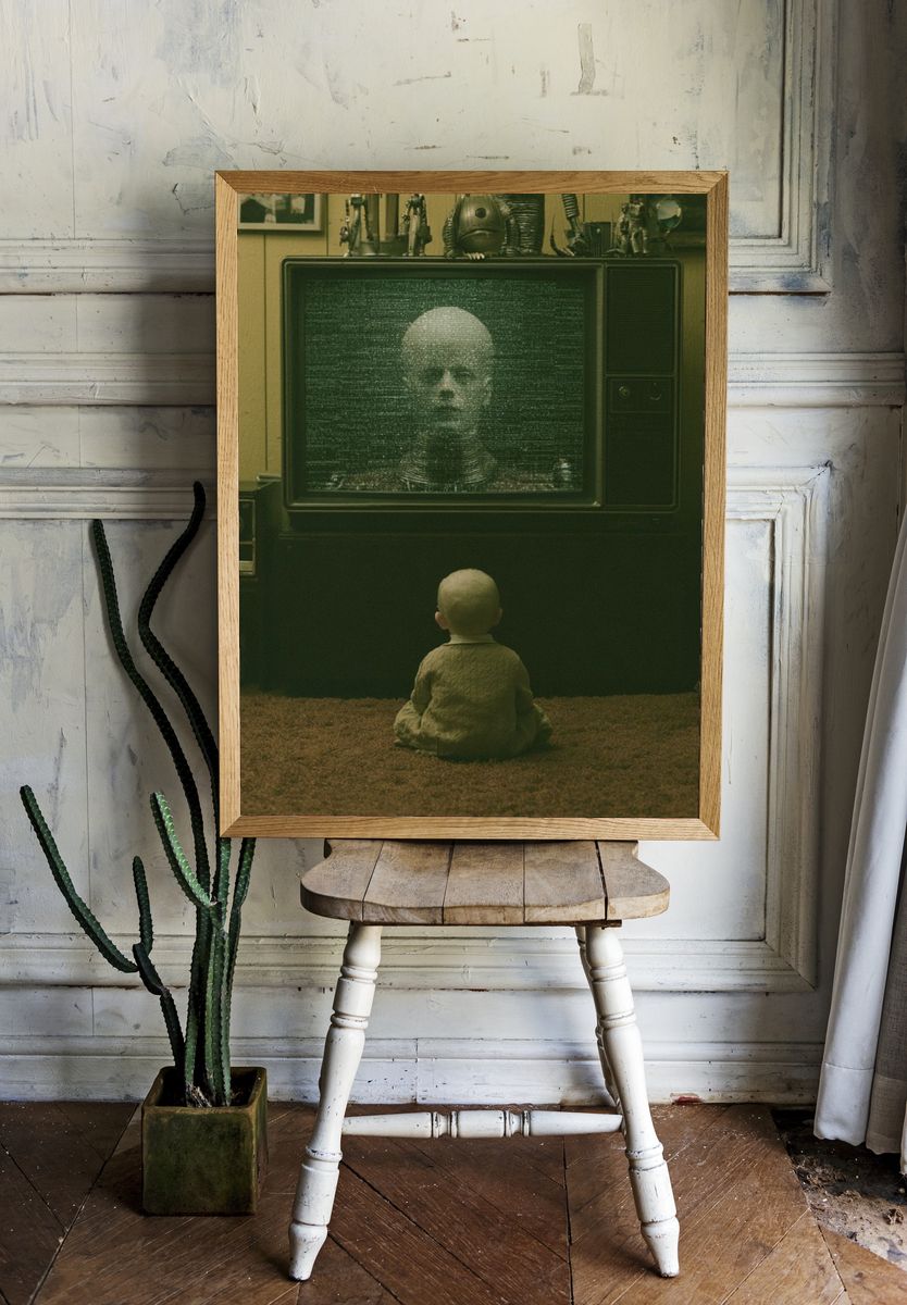 Surreal TV Child Portrait Print. — room view 1