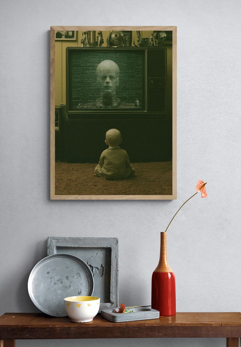 Surreal TV Child Portrait Print. — room view 3