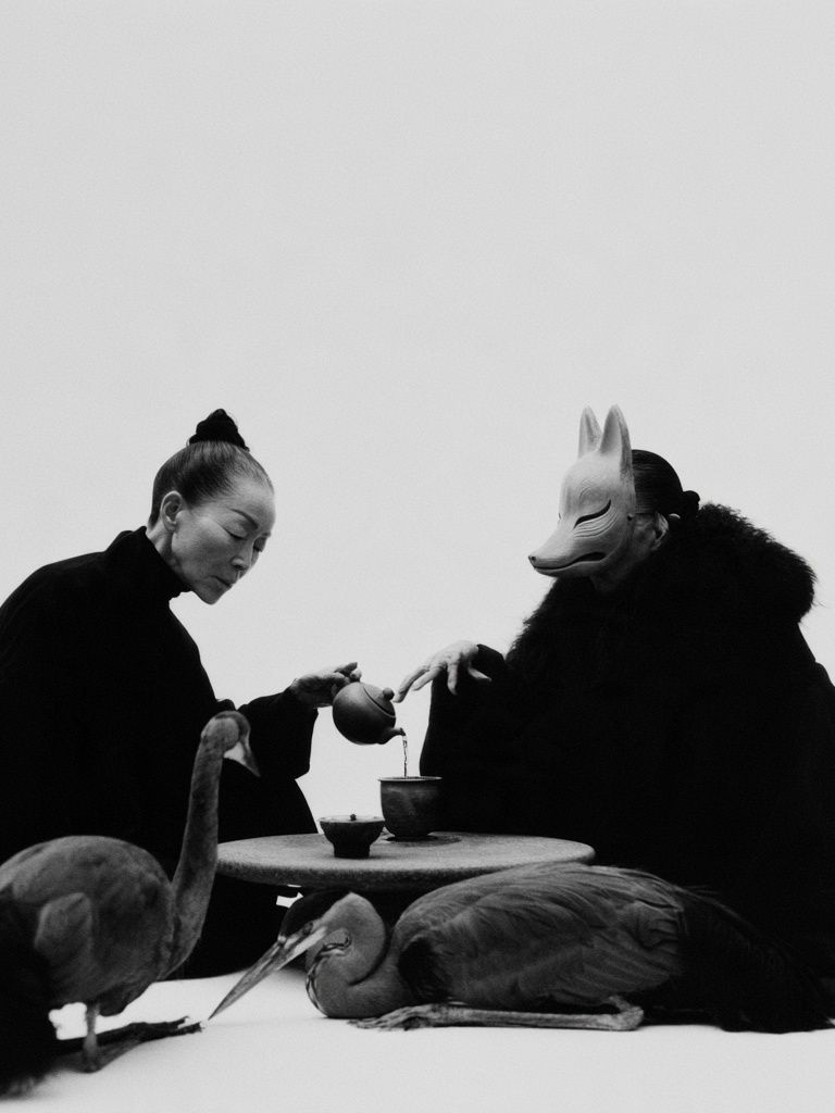 Surreal Tea Ceremony Print. poster — fine-art art