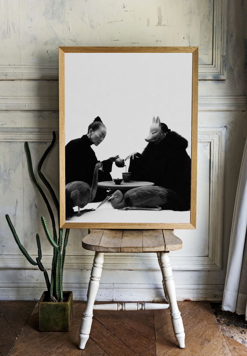Surreal Tea Ceremony Print. room preview
