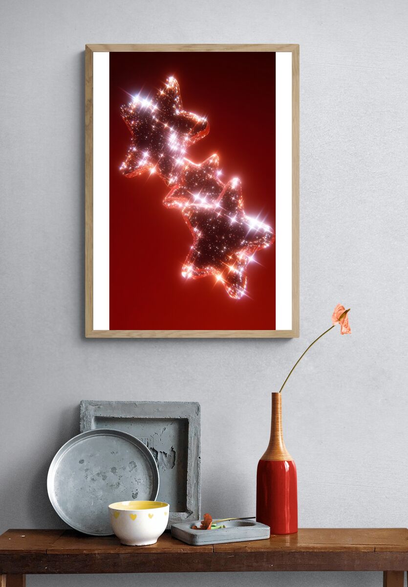 Sparkling Star Decoration Poster. — room view 3