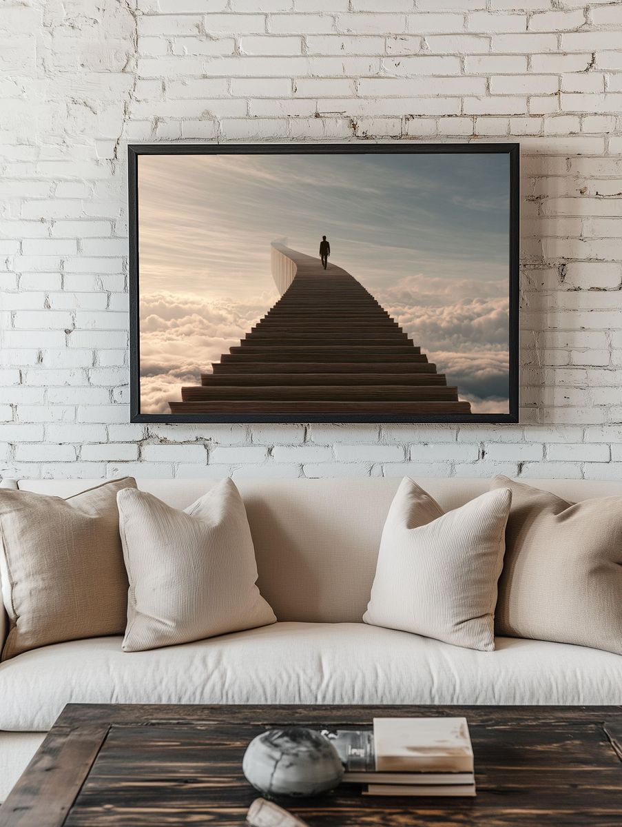 Stairway to the Clouds Print. room preview