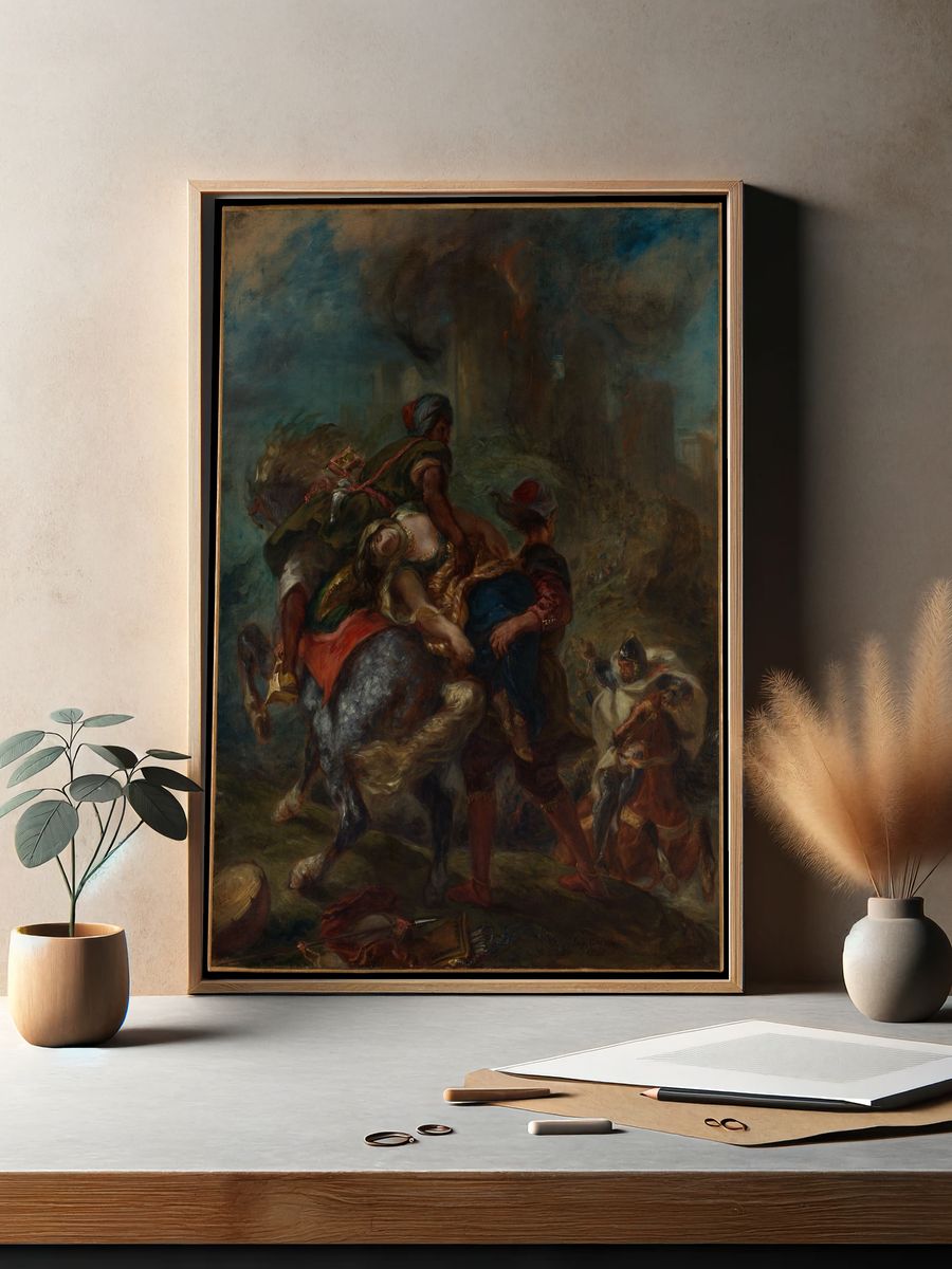 The Abduction of Rebecca by Eugène Delacroix — Art Print. — room view 2