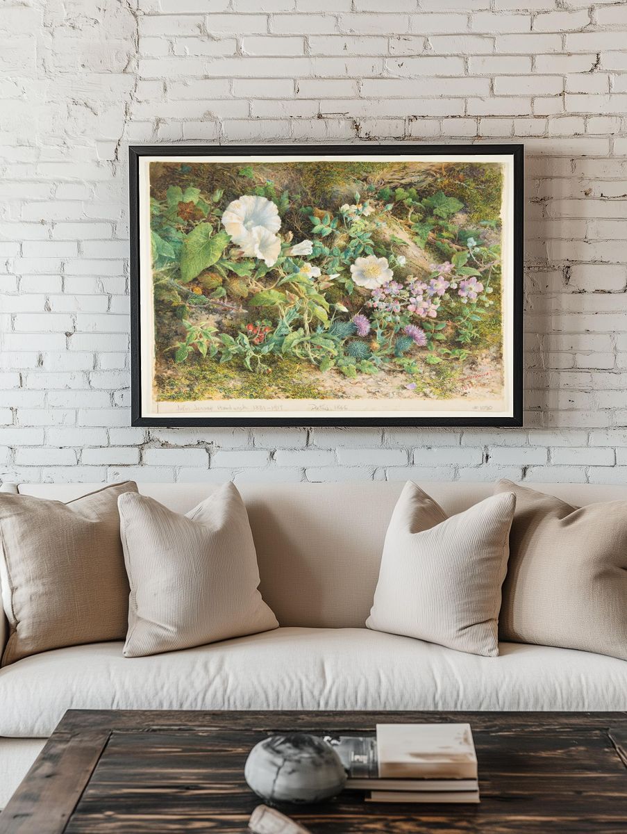 Flower study by John Jessop Hardwick — Art Print. room preview